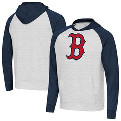 Boston Red Sox Antigua Urgent Pullover Hoodie - Heather Navy/Gray Hoodies
