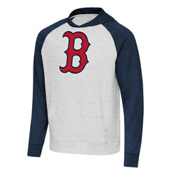 Boston Red Sox Antigua Urgent Pullover Hoodie - Heather Navy/Gray Hoodies