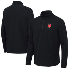 New York Mets Antigua Sync Tri-Blend Quarter-Zip Pullover - Heather Black Pullover