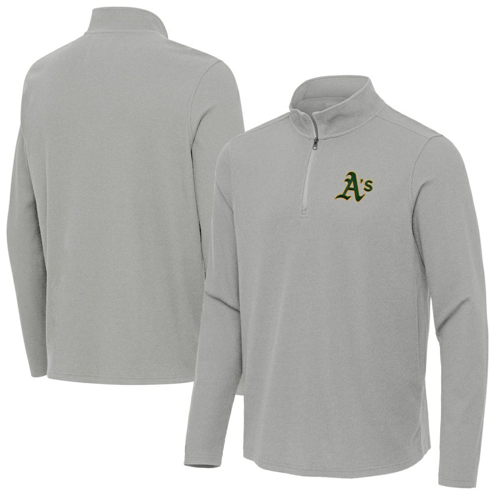 Athletics Antigua Sync Tri-Blend Quarter-Zip Pullover - Heather Gray Pullover