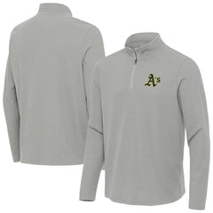 Athletics Antigua Sync Tri-Blend Quarter-Zip Pullover - Heather Gray Pullover
