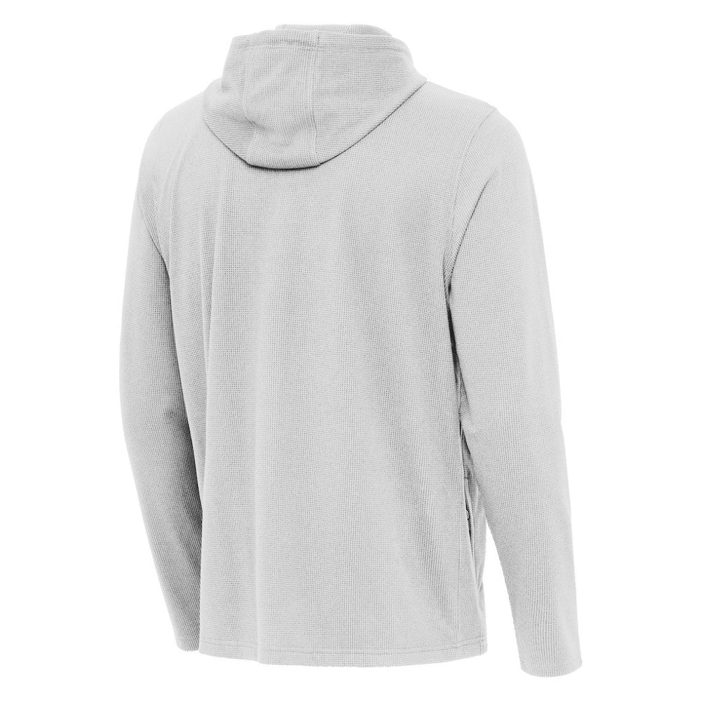 Los Angeles Dodgers Antigua Connected Quarter-Zip Pullover Hoodie - Gray Hoodies