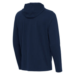 Milwaukee Brewers Antigua Connected Quarter-Zip Pullover Hoodie - Navy Hoodies
