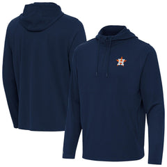 Houston Astros Antigua Connected Quarter-Zip Pullover Hoodie - Navy Hoodies