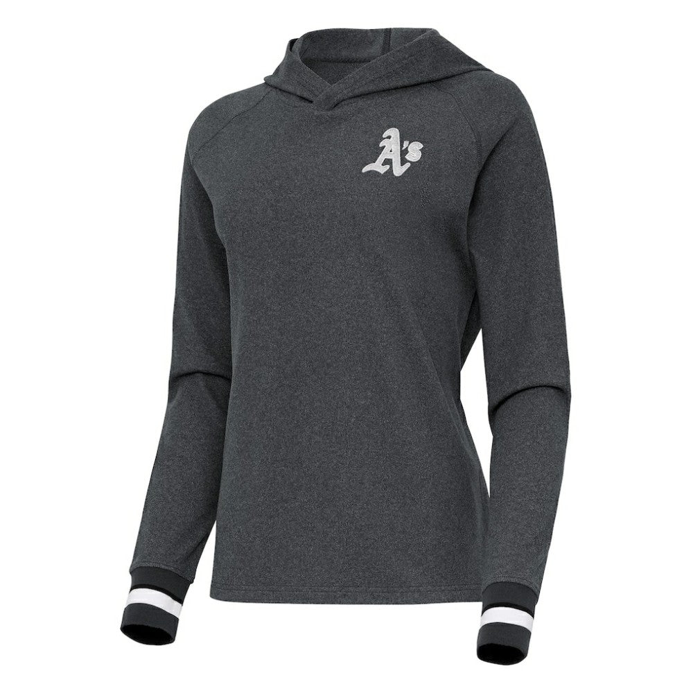 Athletics Antigua Women's Trek Pullover Hoodie - Heather Charcoal Hoodies