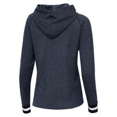 Seattle Mariners Antigua Women's Trek Pullover Hoodie - Heather Navy Hoodies