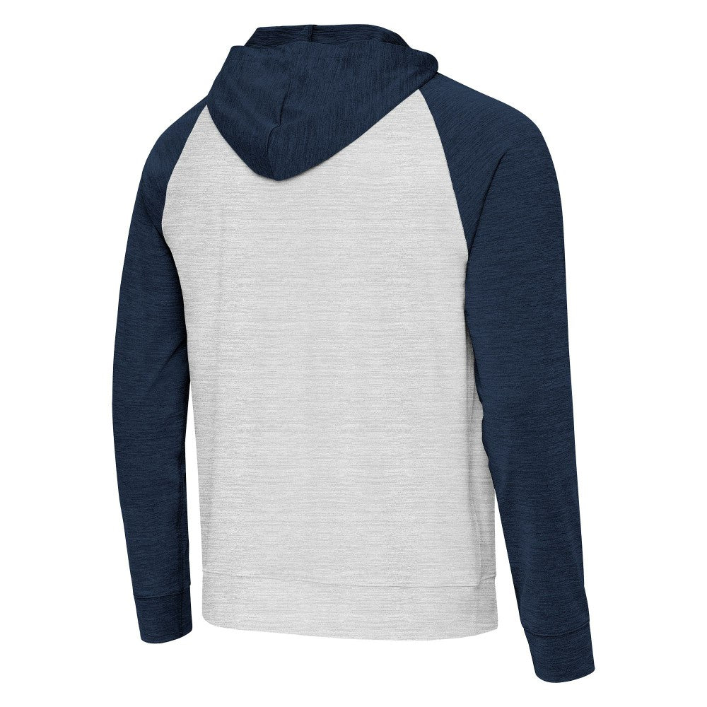Milwaukee Brewers Antigua Urgent Pullover Hoodie - Heather Navy/Gray Hoodies