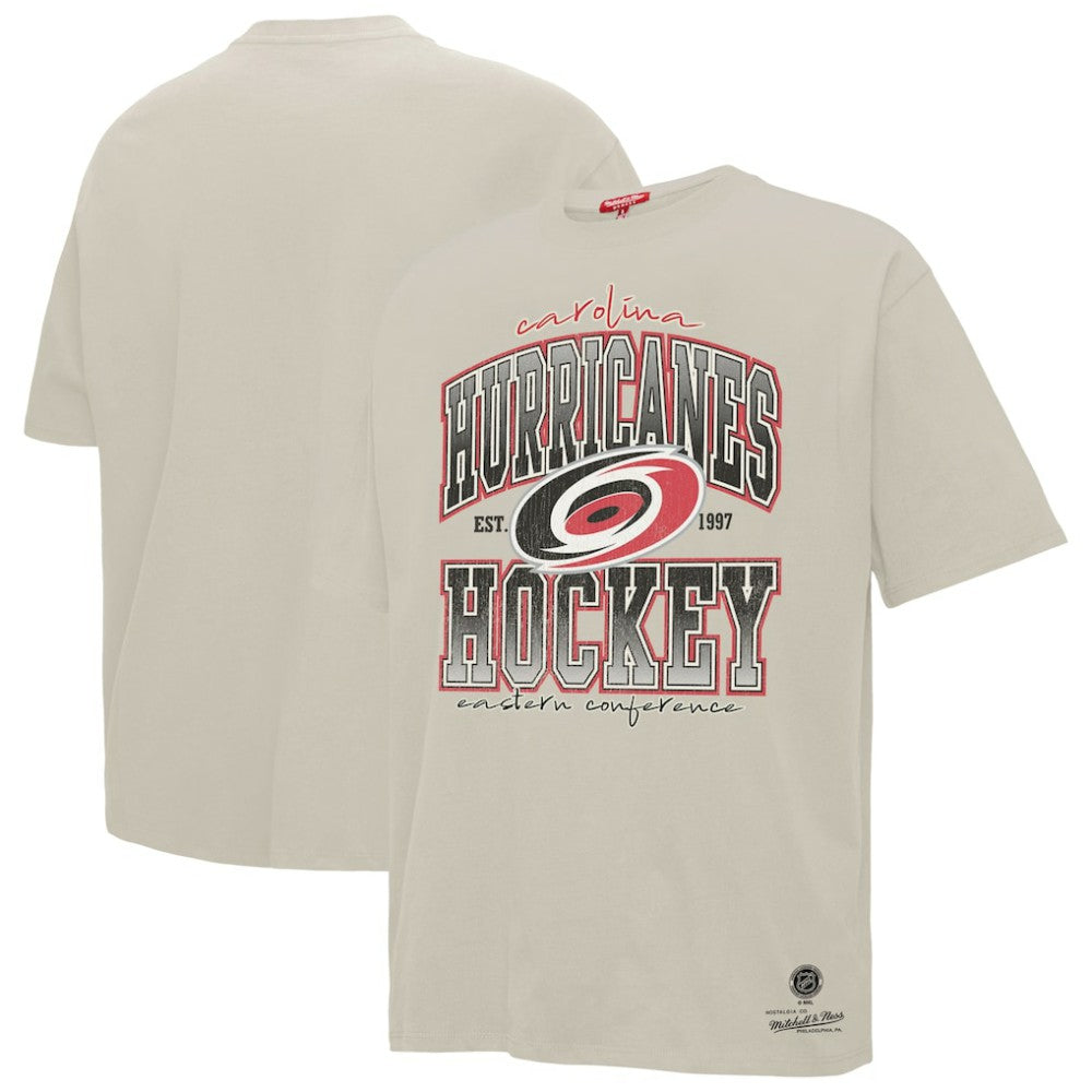 Carolina Hurricanes Mitchell & Ness Women's Dump & Chase Boyfriend T-Shirt - Cream | US 203151850