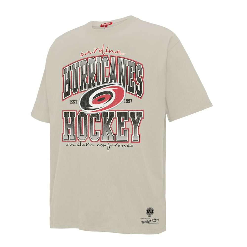 Carolina Hurricanes Mitchell & Ness Women's Dump & Chase Boyfriend T-Shirt - Cream | US 203151850