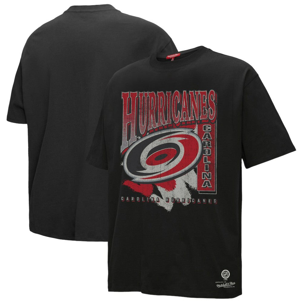 Carolina Hurricanes Mitchell & Ness Women's Choppy Ice Boyfriend T-Shirt - Black | US 203151855