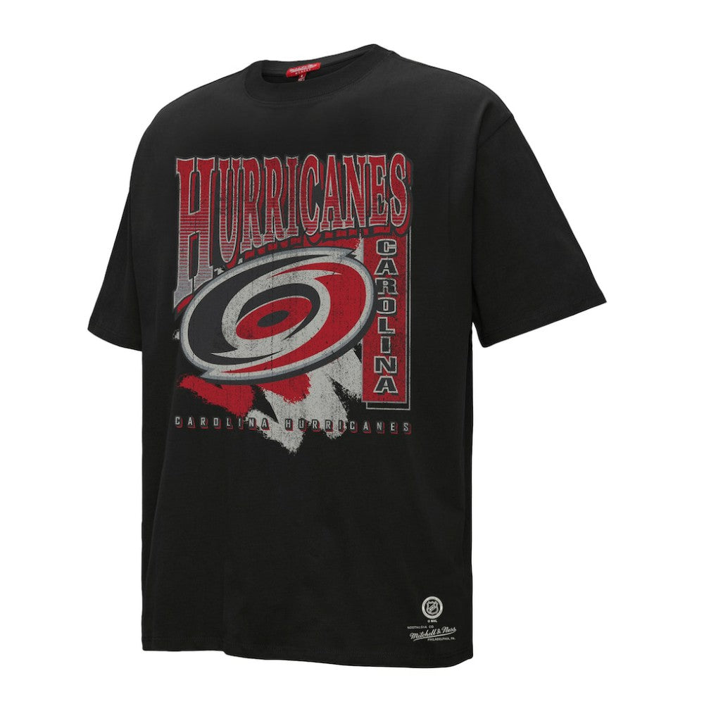 Carolina Hurricanes Mitchell & Ness Women's Choppy Ice Boyfriend T-Shirt - Black | US 203151855