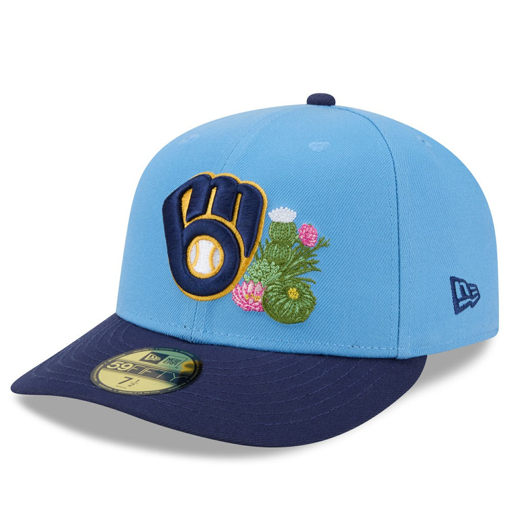Milwaukee Brewers New Era 2026 Spring Training 59FIFTY Fitted Hat - Light Blue/Navy Hats