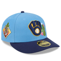 Milwaukee Brewers New Era 2026 Spring Training Low Profile 59FIFTY Fitted Hat - Light Blue/Navy Hats