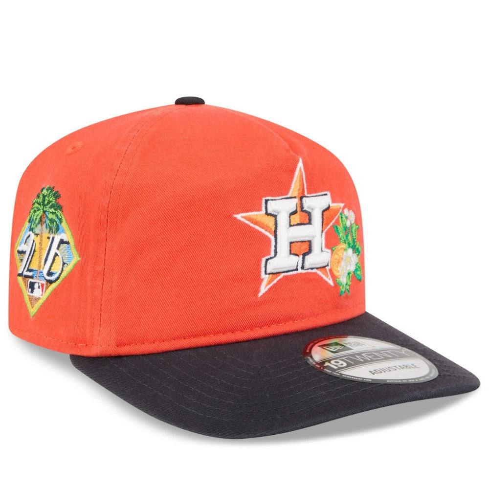 Houston Astros New Era Youth 2026 Spring Training 19TWENTY Adjustable Hat - Orange/Navy Hats