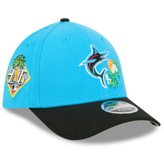 Miami Marlins New Era 2026 Spring Training M-Crown 39THIRTY Flex Hat - Blue/Black Hats