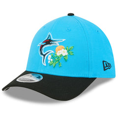 Miami Marlins New Era 2026 Spring Training M-Crown 39THIRTY Flex Hat - Blue/Black Hats