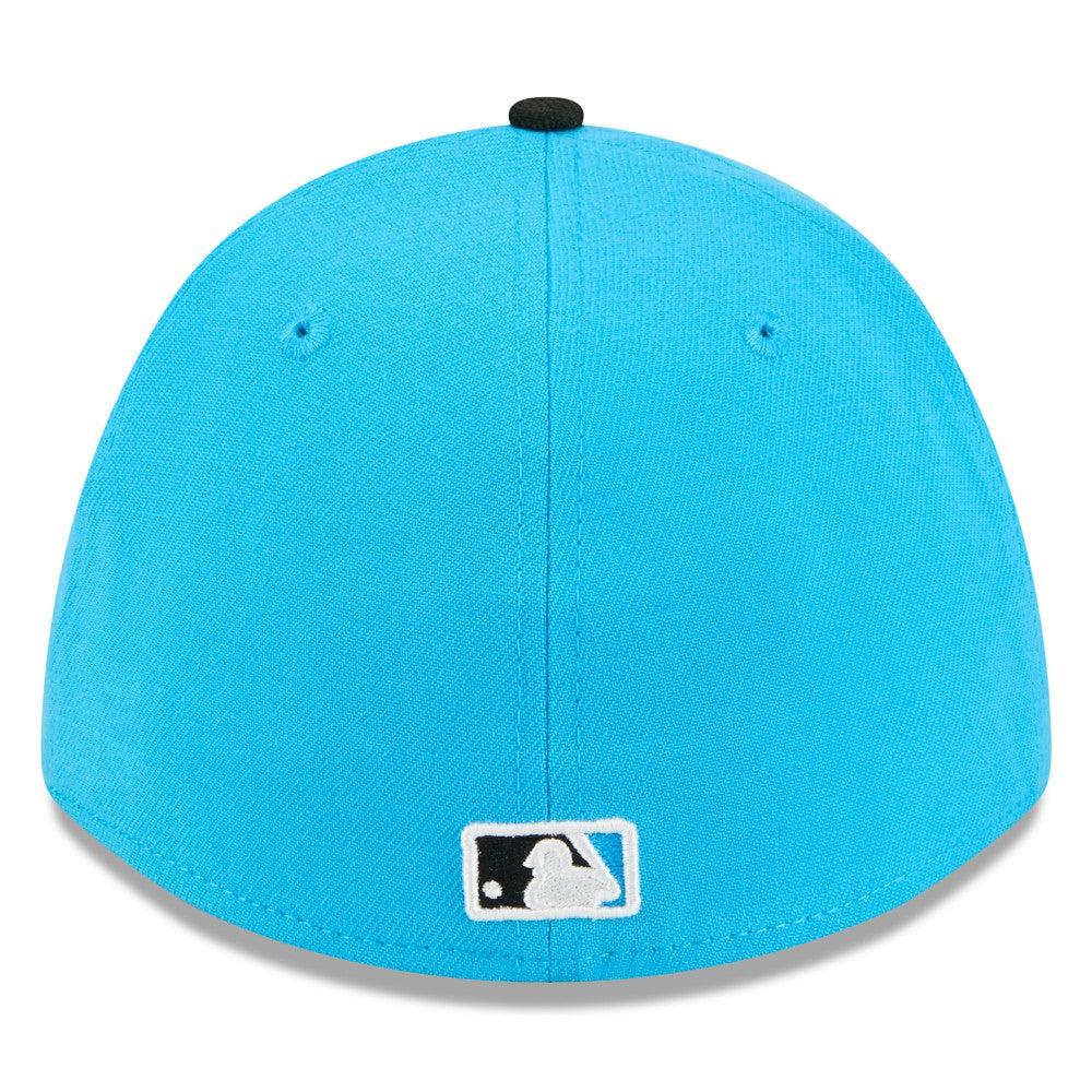 Miami Marlins New Era 2026 Spring Training M-Crown 39THIRTY Flex Hat - Blue/Black Hats