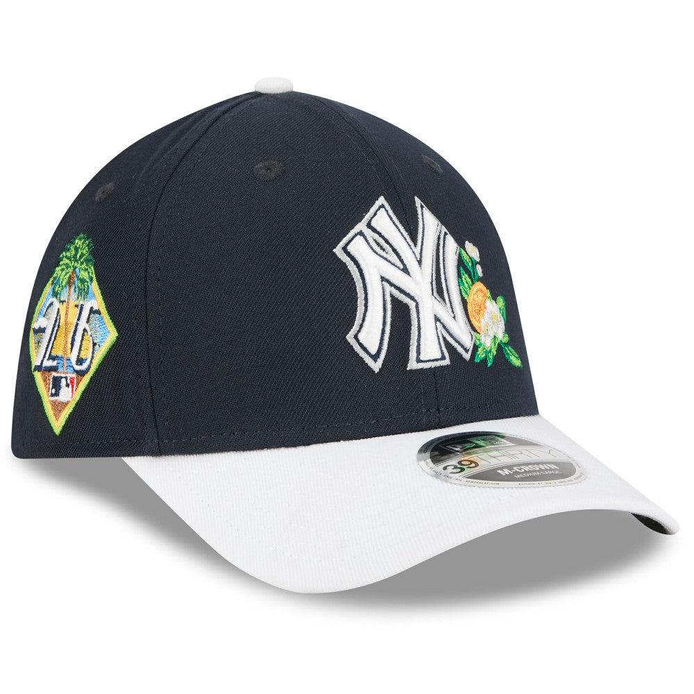 New York Yankees New Era 2026 Spring Training M-Crown 39THIRTY Flex Hat - Navy/White Hats