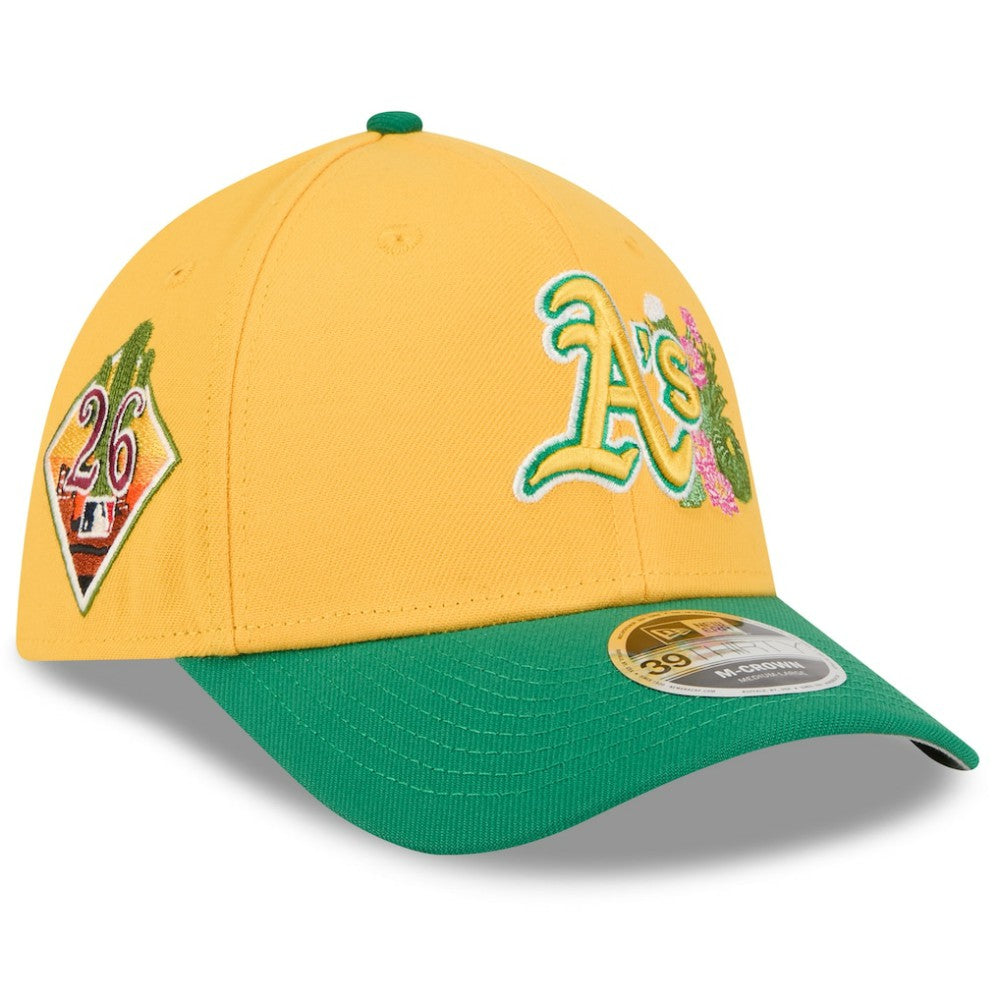 Athletics New Era 2026 Spring Training M-Crown 39THIRTY Flex Hat - Gold/Green Hats