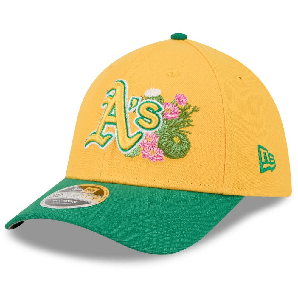 Athletics New Era 2026 Spring Training M-Crown 39THIRTY Flex Hat - Gold/Green Hats