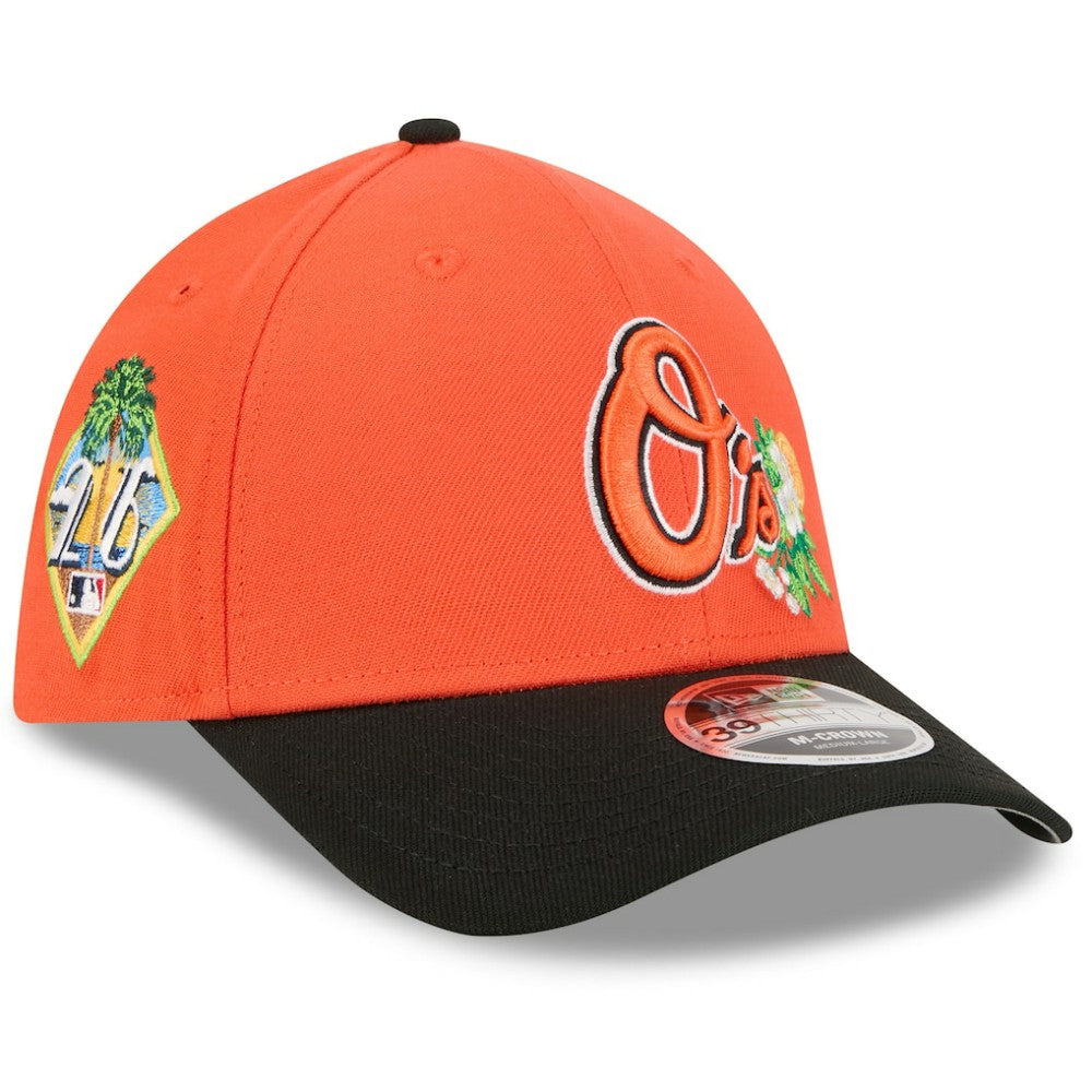 Baltimore Orioles New Era 2026 Spring Training M-Crown 39THIRTY Flex Hat - Orange/Black Hats