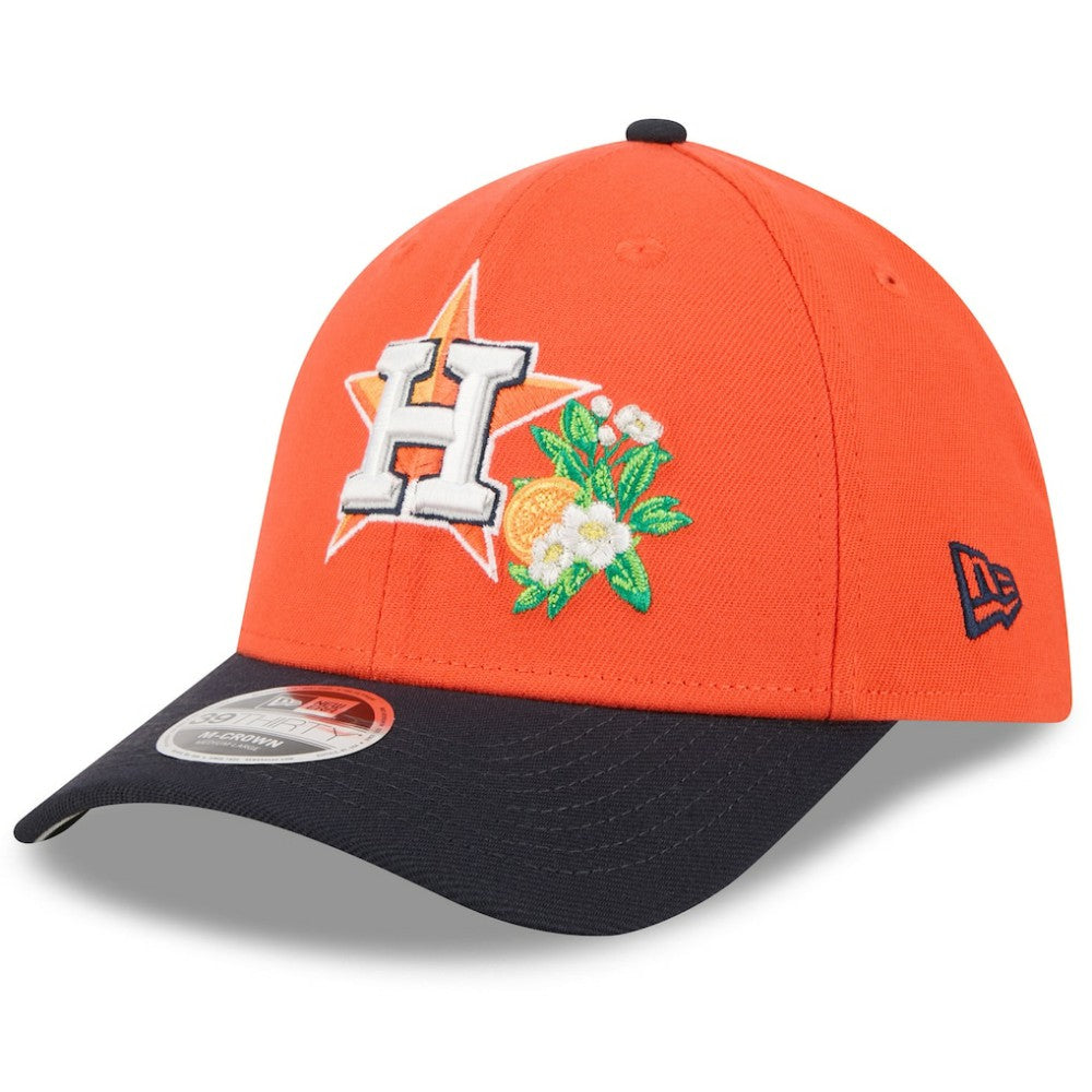 Houston Astros New Era 2026 Spring Training M-Crown 39THIRTY Flex Hat - Orange/Navy Hats