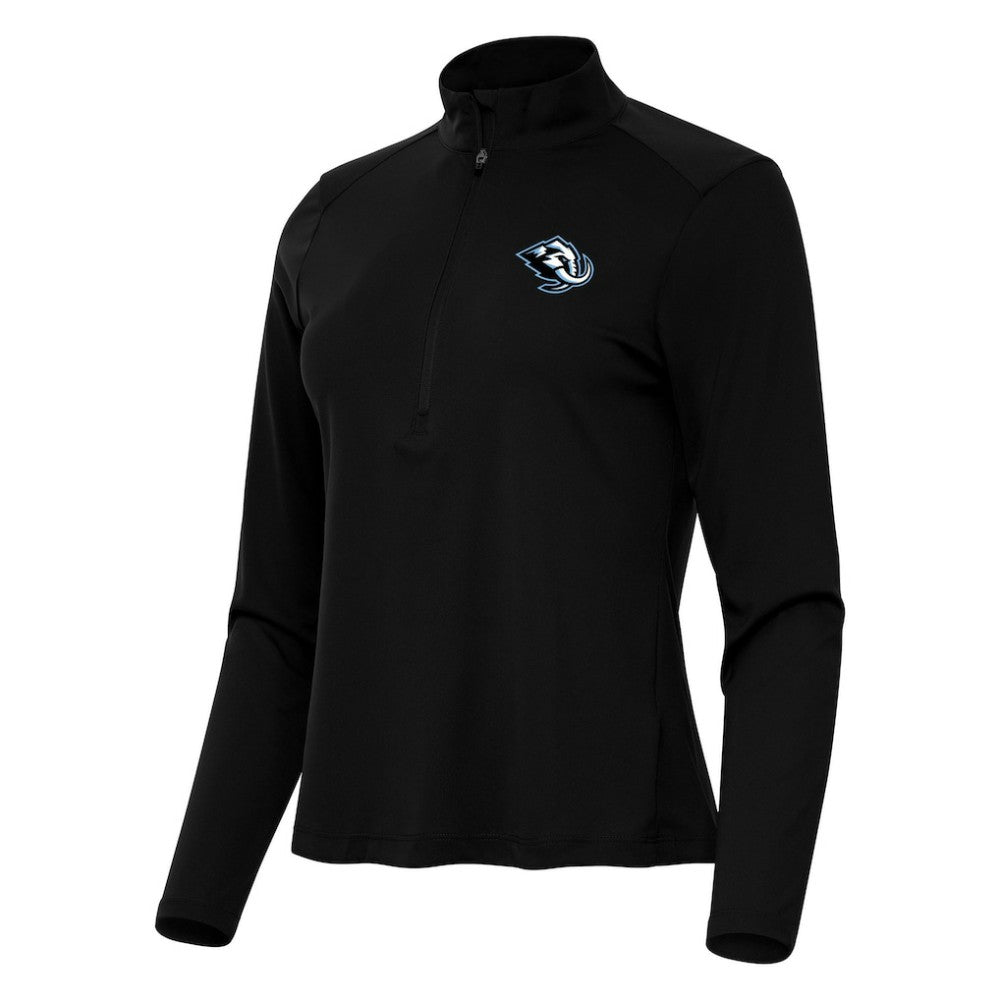 Utah Mammoth Antigua Women's Tribute Half-Zip Pullover - Black | US 203154839