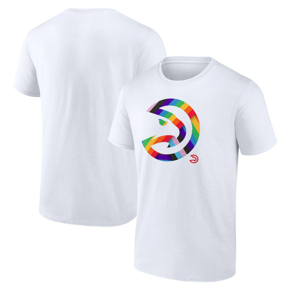 Atlanta Hawks Team Logo Pride T-Shirt White outlet