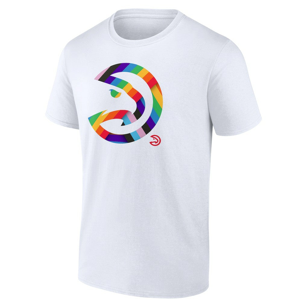 Atlanta Hawks Team Logo Pride T-Shirt White outlet