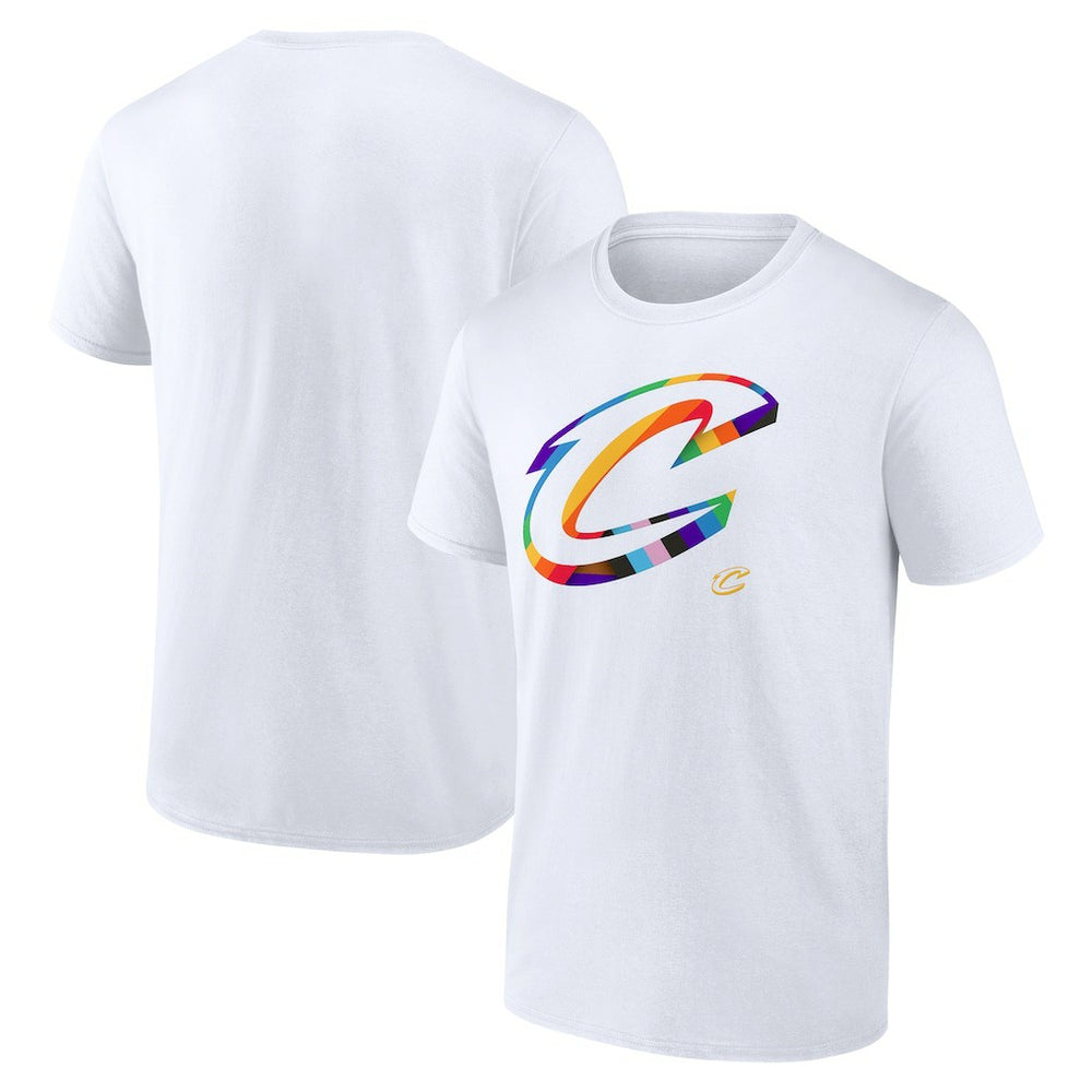 Cleveland Cavaliers Team Logo Pride T-Shirt White