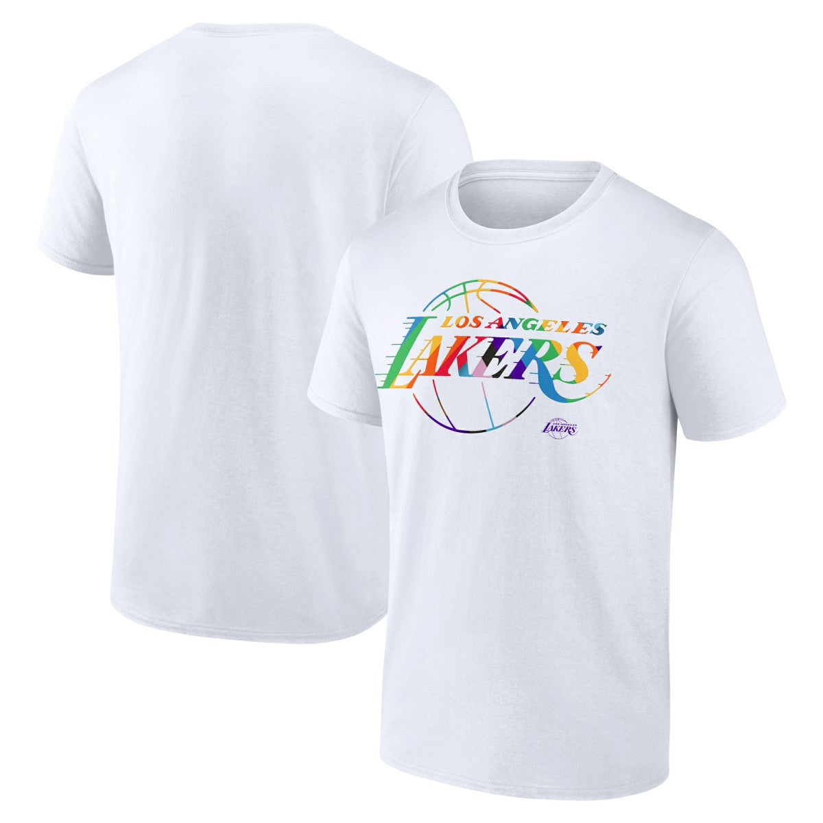 Los Angeles Lakers Team Logo Pride T-Shirt White