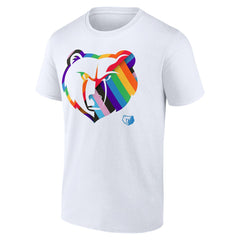 Memphis Grizzlies Team Logo Pride T-Shirt White
