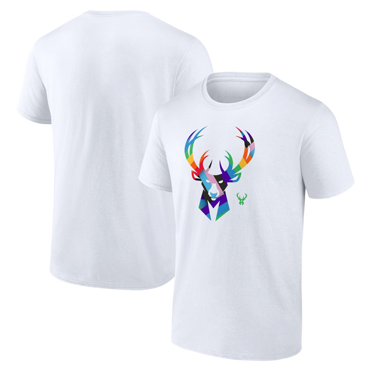 Milwaukee Bucks Team Logo Pride T-Shirt White outlet