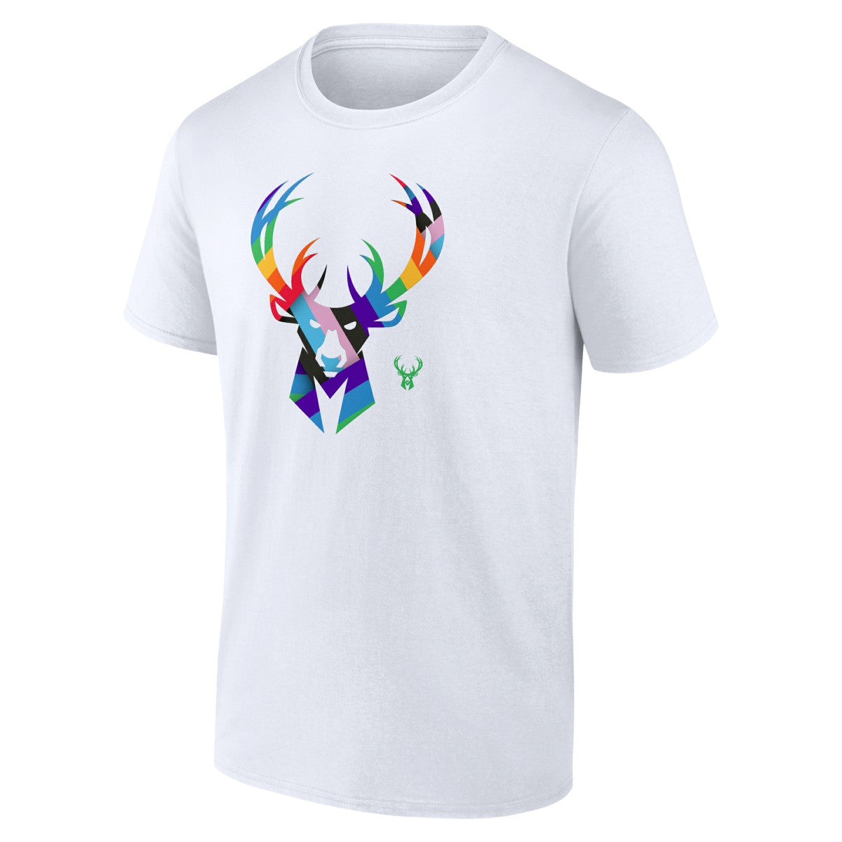 Milwaukee Bucks Team Logo Pride T-Shirt White outlet