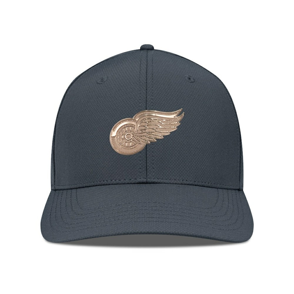 Detroit Red Wings Levelwear Rise Copper Insignia Flex Hat - Charcoal | US 203155806