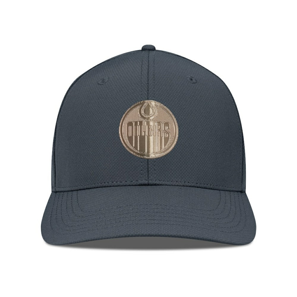 Edmonton Oilers Levelwear Rise Copper Insignia Flex Hat - Charcoal | US 203155809