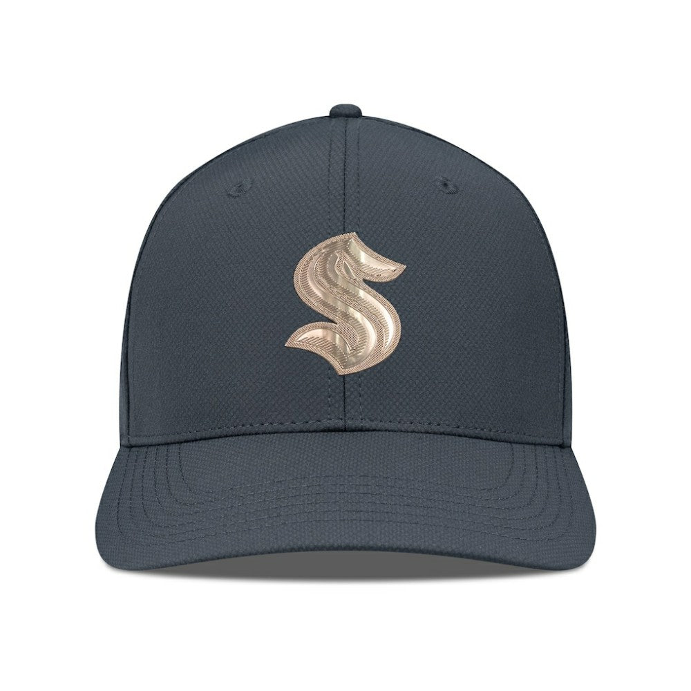 Seattle Kraken Levelwear Rise Copper Insignia Flex Hat - Charcoal | US 203155816