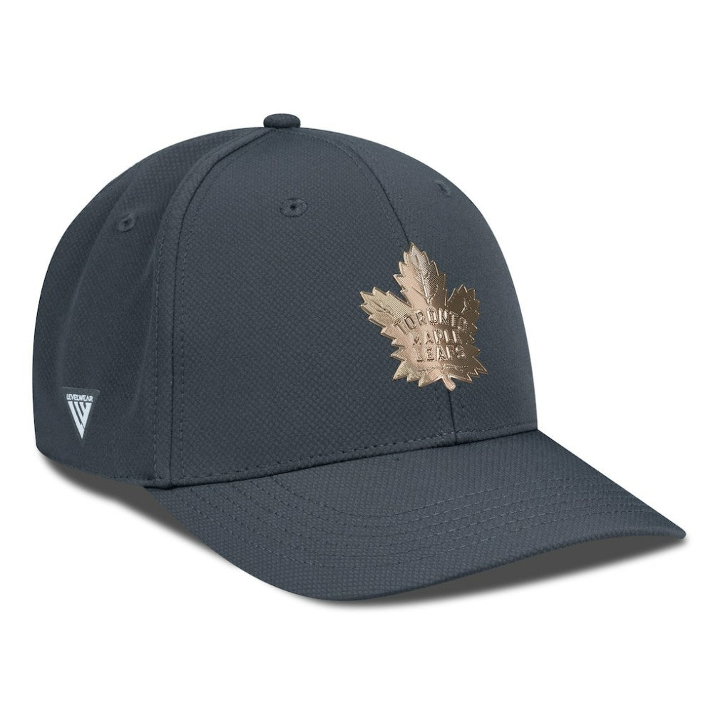 Toronto Maple Leafs Levelwear Rise Copper Insignia Flex Hat - Charcoal | US 203155820