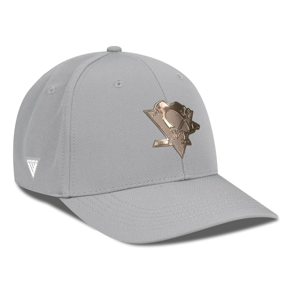 Pittsburgh Penguins Levelwear Rise Copper Insignia Flex Hat - Gray | US 203155825