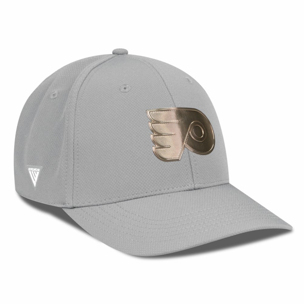 Philadelphia Flyers Levelwear Rise Copper Insignia Flex Hat - Gray | US 203155833