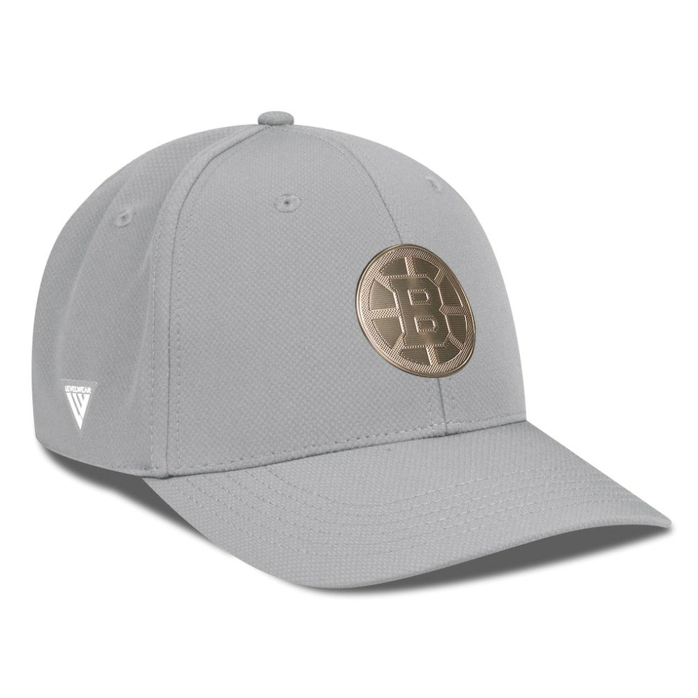 Boston Bruins Levelwear Rise Copper Insignia Flex Hat - Gray | US 203155835