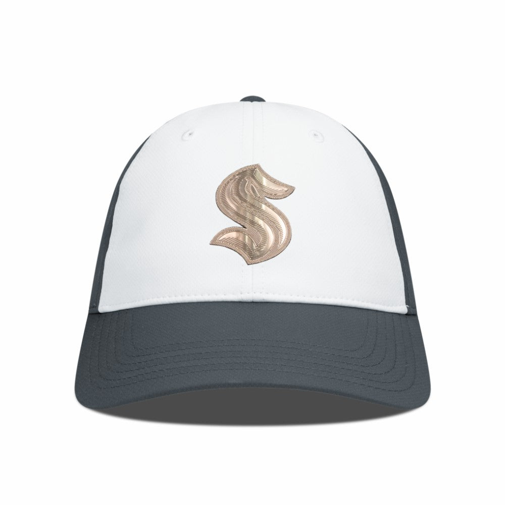 Seattle Kraken Levelwear Endure Copper Insignia Adjustable Hat - White/Charcoal | US 203155878