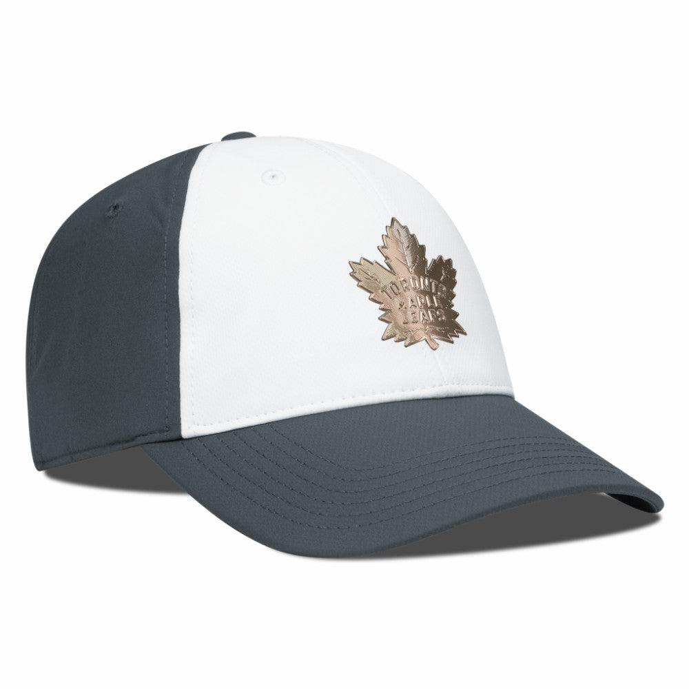 Toronto Maple Leafs Levelwear Endure Copper Insignia Adjustable Hat - White/Charcoal | US 203155880