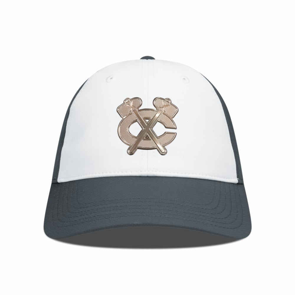 Chicago Blackhawks Levelwear Endure Copper Insignia Adjustable Hat - White/Charcoal | US 203155882