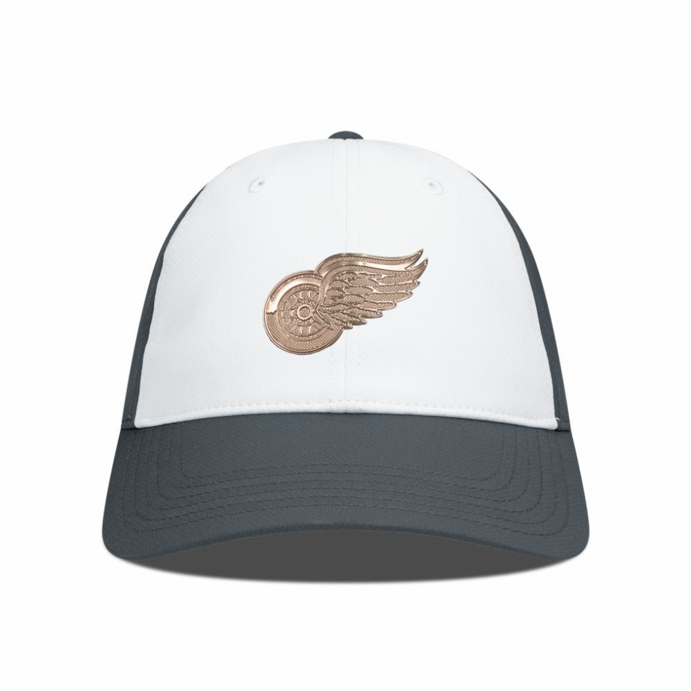 Detroit Red Wings Levelwear Endure Copper Insignia Adjustable Hat - White/Charcoal | US 203155886