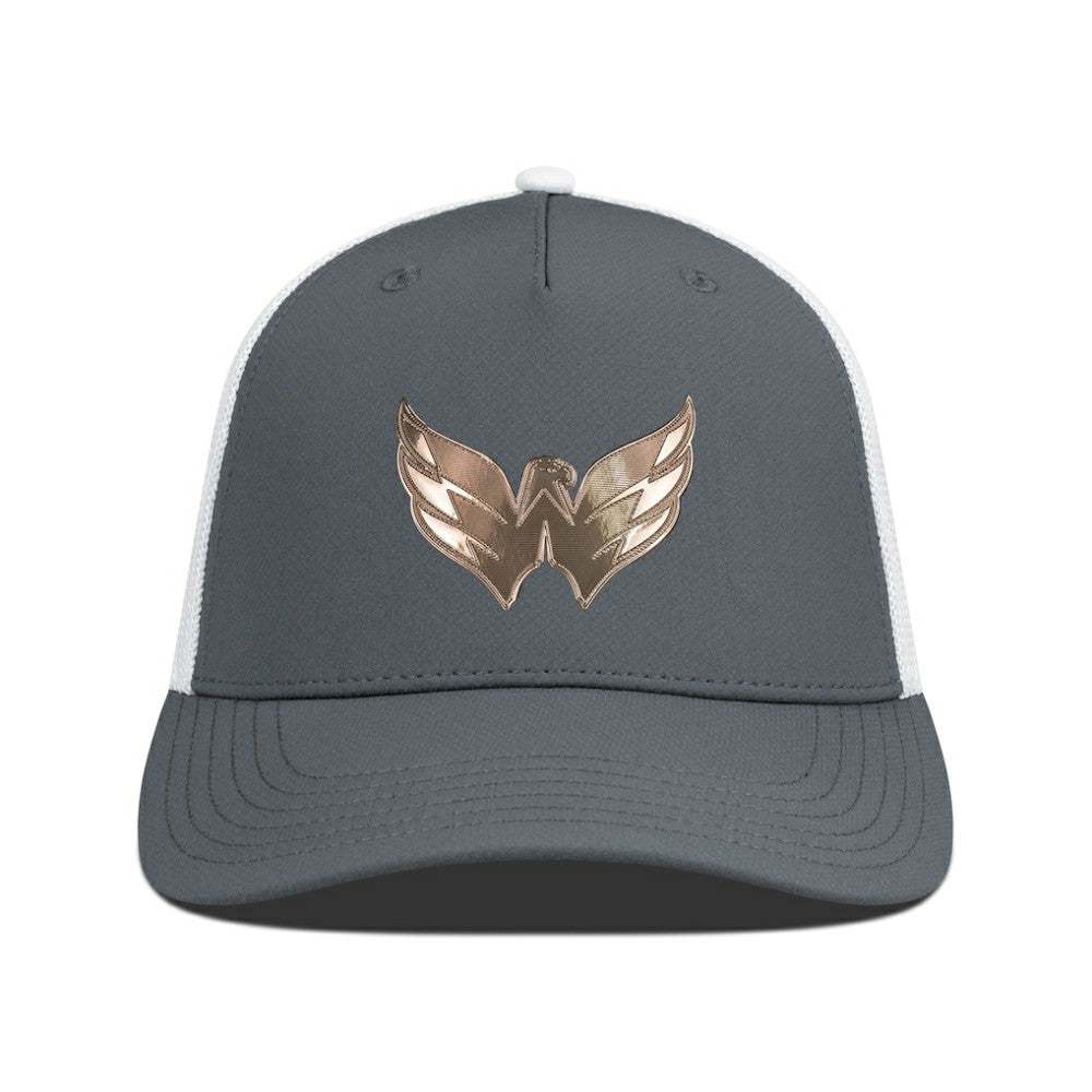 Washington Capitals Levelwear Signal Copper Insignia Trucker Adjustable Hat - Charcoal/White | US 203155891