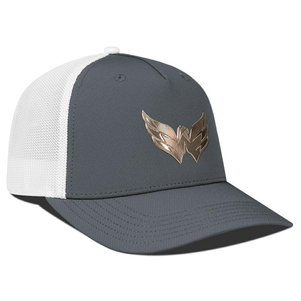 Washington Capitals Levelwear Signal Copper Insignia Trucker Adjustable Hat - Charcoal/White | US 203155891