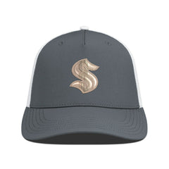 Seattle Kraken Levelwear Signal Copper Insignia Trucker Adjustable Hat - Charcoal/White | US 203155904