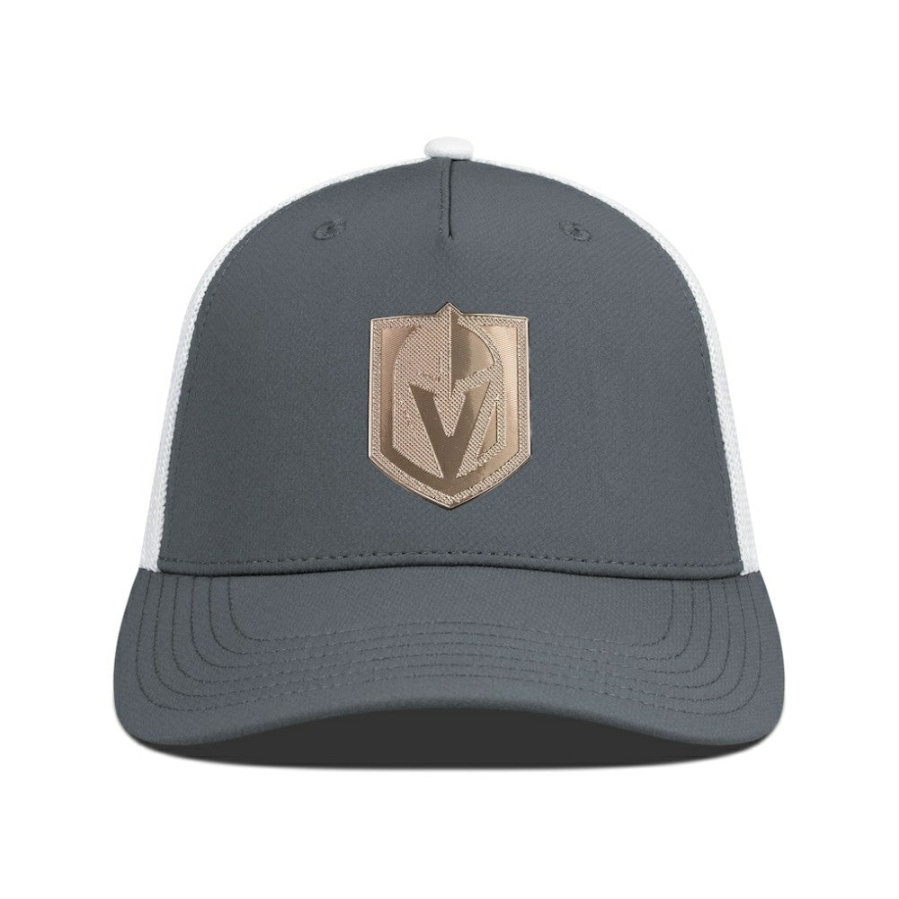 Vegas Golden Knights Levelwear Signal Copper Insignia Trucker Adjustable Hat - Charcoal/White | US 203155910