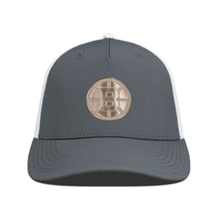 Boston Bruins Levelwear Signal Copper Insignia Trucker Adjustable Hat - Charcoal/White | US 203155921